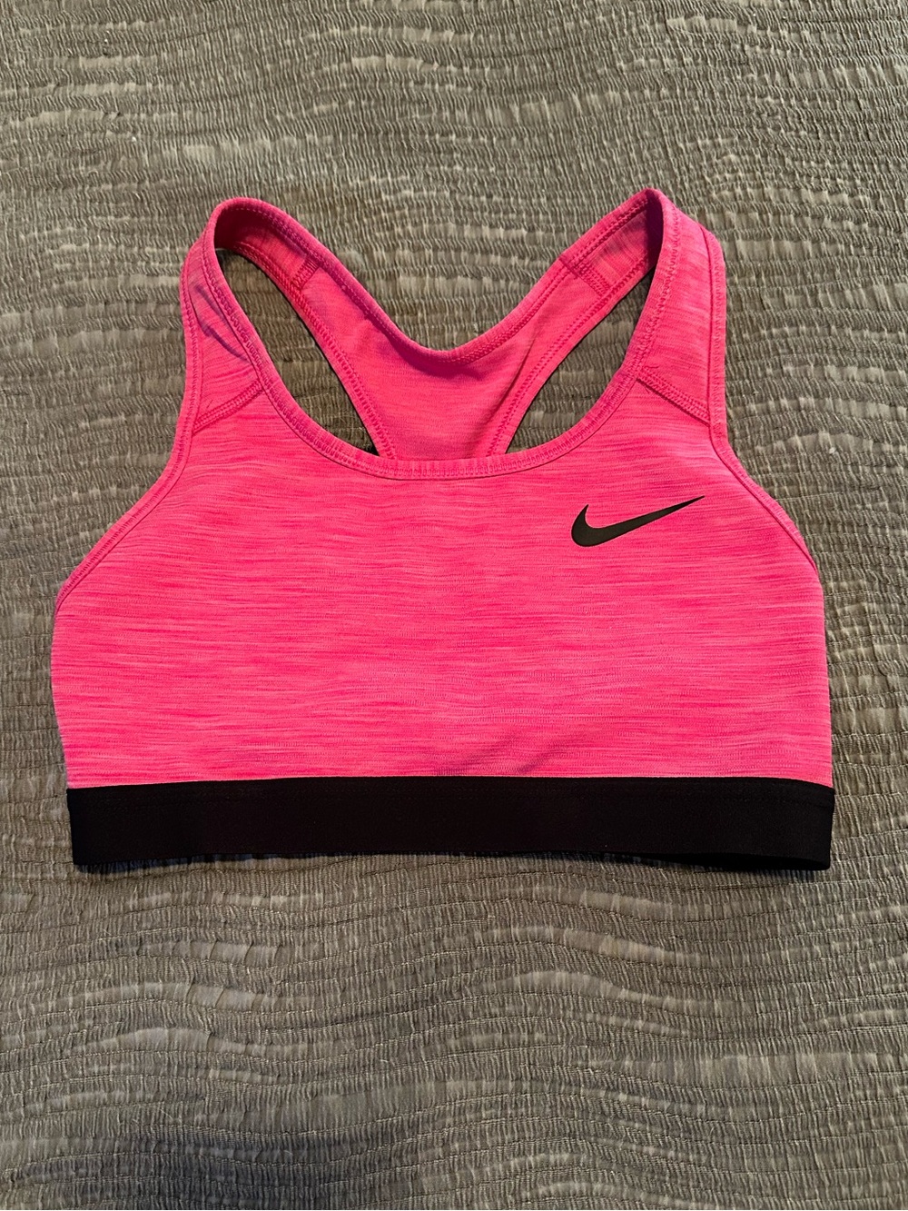 Nike Pink and Black Racerback Sports Bra